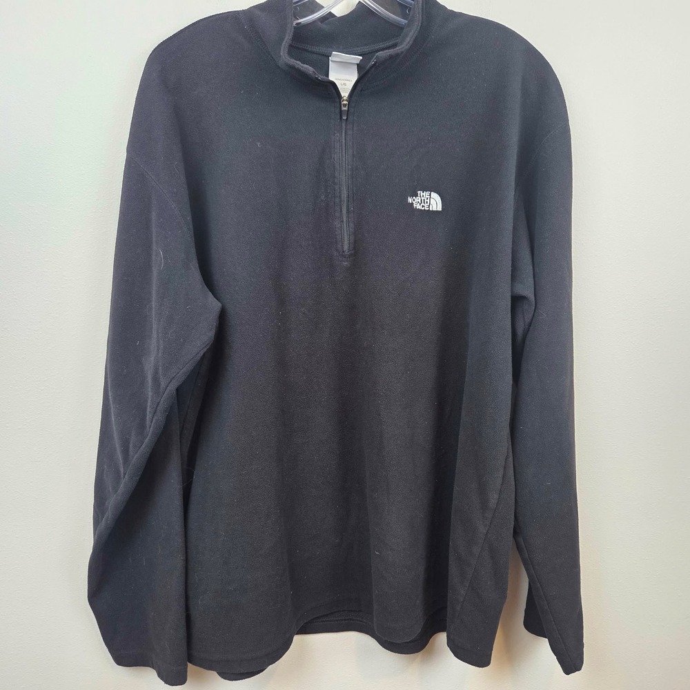 The North Face Mens Black TKA 100 1/4 Zip Fleece Pullover ALD0 Large